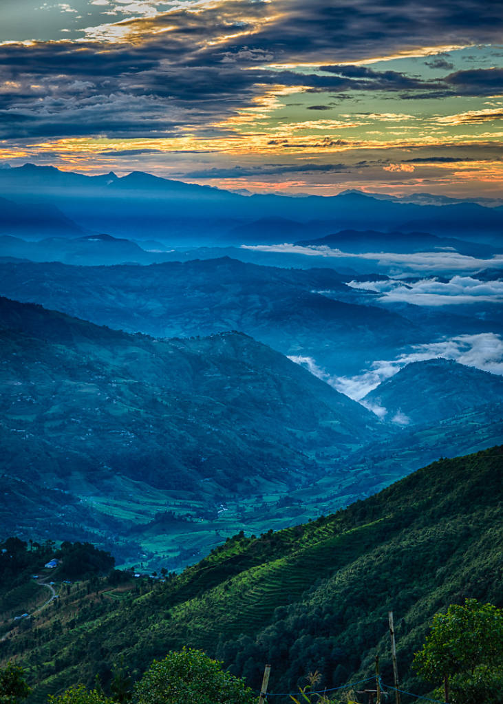 Sunrise over the Himalayas
